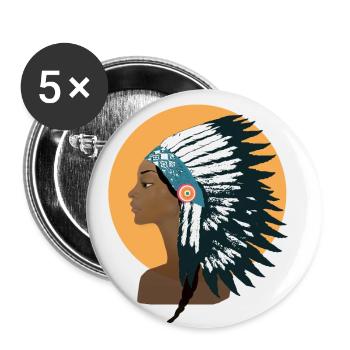 Der Krieger - Buttons klein 25 mm (5er Pack) - Weiß - Vorne