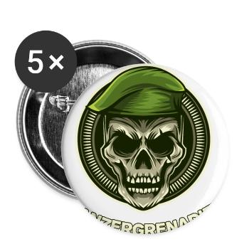 Bundeswehr Soldat Panzergrenadier Grenadier - Buttons klein 25 mm (5er Pack) - Weiß - Vorne