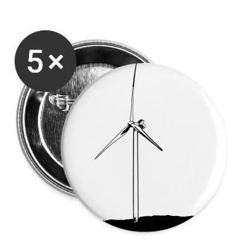 windmill - Buttons small 1''/25 mm (5-pack) - white - Front