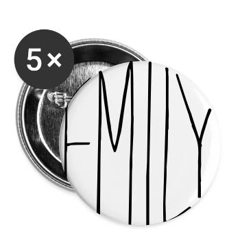 Emily gift - Buttons small 1''/25 mm (5-pack) - white - Front