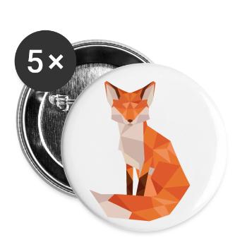 Fox - Buttons small 1''/25 mm (5-pack) - white - Front