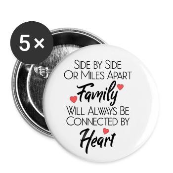 Cadeau émouvant d'adieu à la famille - Lot de 5 petits badges (25 mm) - blanc - Devant