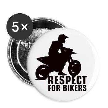 Motocross motocross helmet motocross motorcycle - Buttons small 1''/25 mm (5-pack) - white - Front