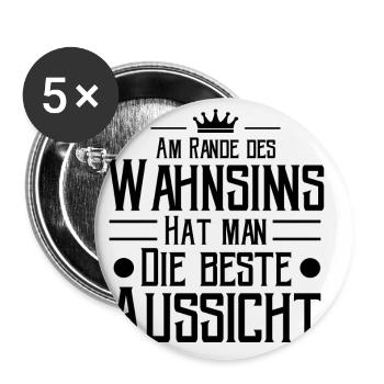 Sprüche - Buttons klein 25 mm (5er Pack) - Weiß - Vorne