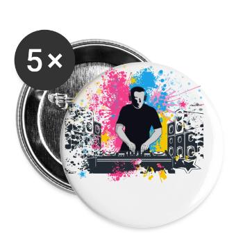 house festival goa techno raven acid music rave - Buttons small 1''/25 mm (5-pack) - white - Front