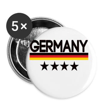Germany - Buttons klein 25 mm (5er Pack) - Weiß - Vorne