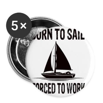 Pour naviguer Naissance Au travail - Lot de 5 petits badges (25 mm) - blanc - Devant