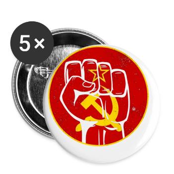 Faust Union soviétique Communisme - Lot de 5 petits badges (25 mm) - blanc - Devant