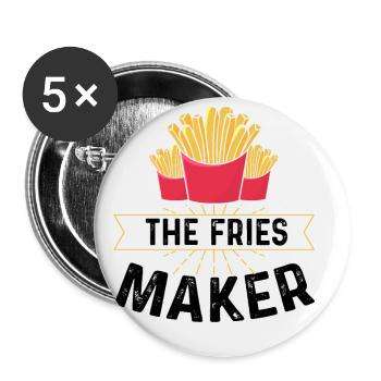 French Fries Makers Grilling Papa BBQ Fries - Buttons small 1''/25 mm (5-pack) - white - Front