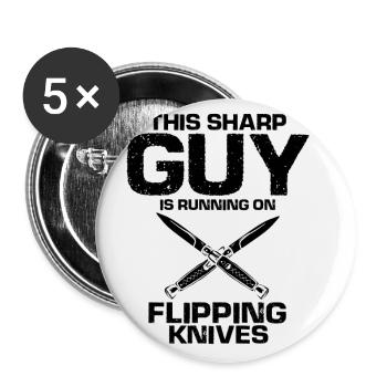 Knife Collector Designs Messerfan Knife Maker - Buttons small 1''/25 mm (5-pack) - white - Front