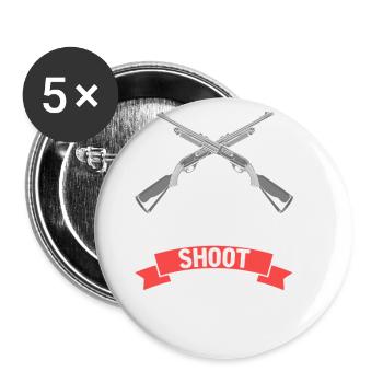 Chasse au canard Chasse au canard Chasseur de canard Chasseur de canard Conception - Lot de 5 petits badges (25 mm) - blanc - Devant