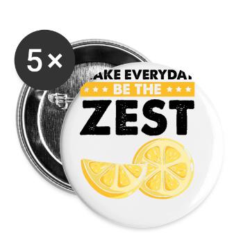 Limonade Limonade Limonade Limonade Stand Design - Lot de 5 petits badges (25 mm) - blanc - Devant