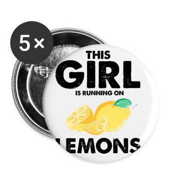 Limonade Limonade Limonade Limonade Stand Design - Lot de 5 petits badges (25 mm) - blanc - Devant