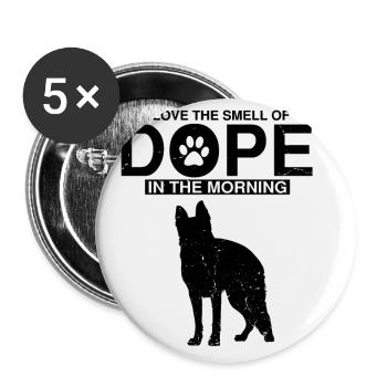 Design Deutscher Schäferhund Polizei Design - Buttons klein 25 mm (5er Pack) - Weiß - Vorne