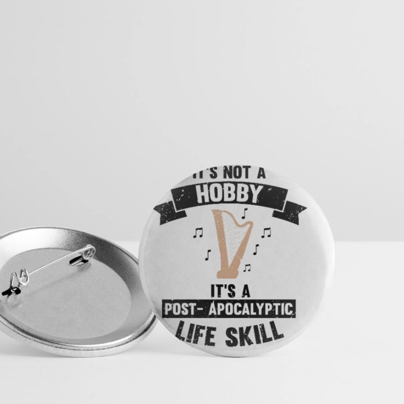 Conceptions de joueurs de harpe pour les conceptions de joueurs de harpe Lot de 5 petits badges (25 mm)