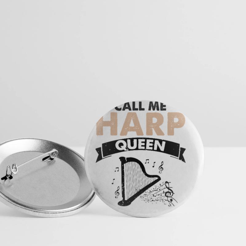 Conceptions de joueurs de harpe pour les conceptions de joueurs de harpe Lot de 5 petits badges (25 mm)