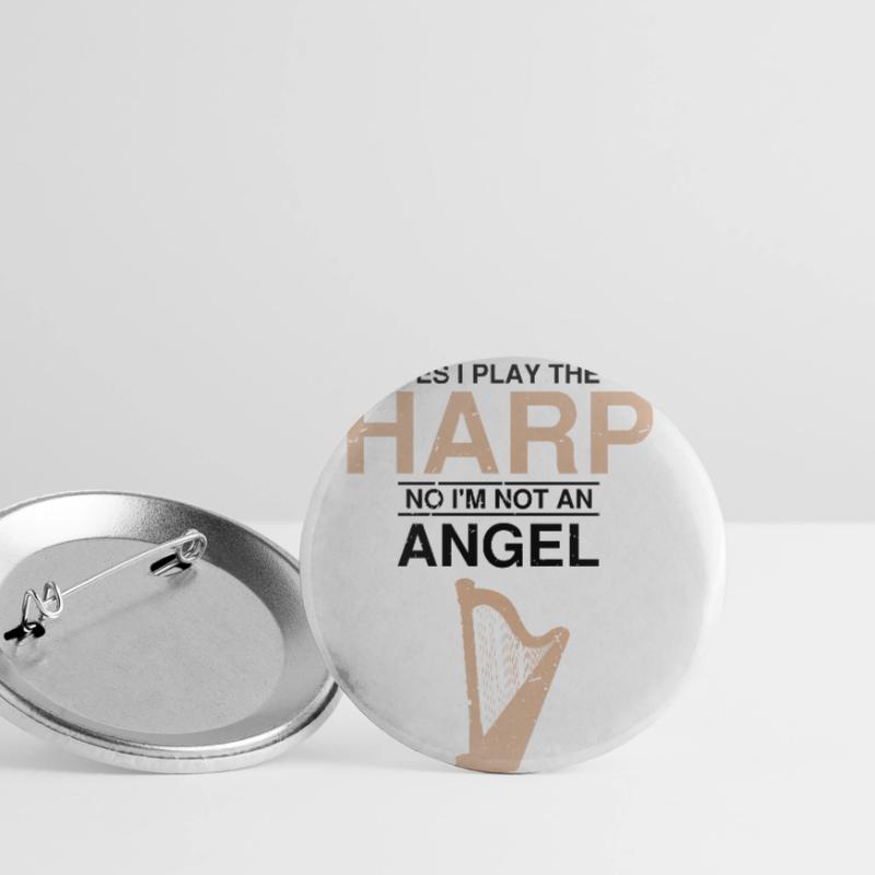 Conceptions de joueurs de harpe pour les conceptions de joueurs de harpe Lot de 5 petits badges (25 mm)
