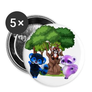 Cuddles of Cuteness - Buttons small 1''/25 mm (5-pack) - white - Front