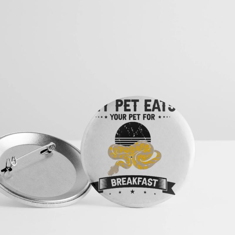 King python design pour les amateurs de serpents Lot de 5 petits badges (25 mm)
