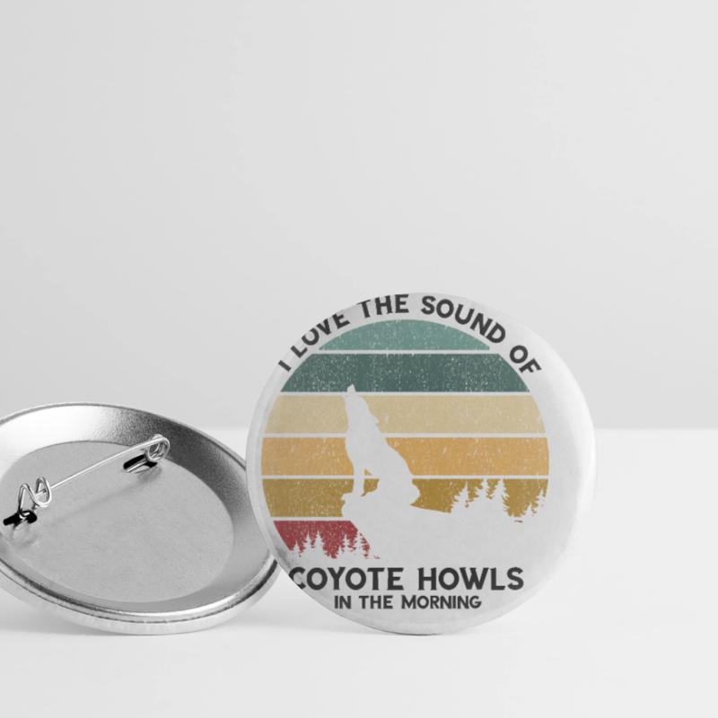 Conception de coyote pour les réacteurs de coyote Lot de 5 petits badges (25 mm)