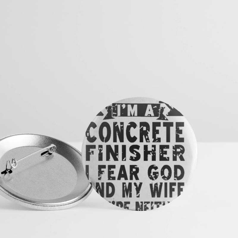 Concrete construction design for construction workers and construction site Buttons small 1''/25 mm (5-pack)
