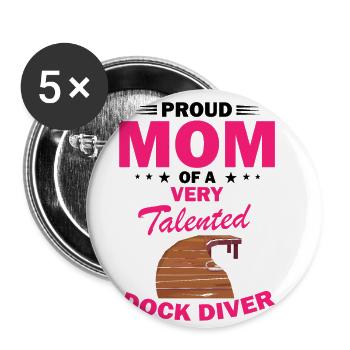 Dock Diving Design for Dog Jumping and Dock Dog - Buttons small 1''/25 mm (5-pack) - white - Front