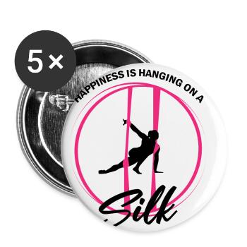 Aerial Silk Circus for Aerial Silk Performers - Buttons small 1''/25 mm (5-pack) - white - Front