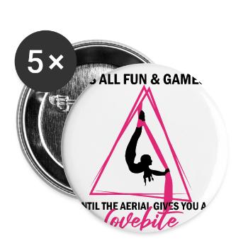 Aerial Silk Circus for Aerial Silk Performers - Buttons small 1''/25 mm (5-pack) - white - Front
