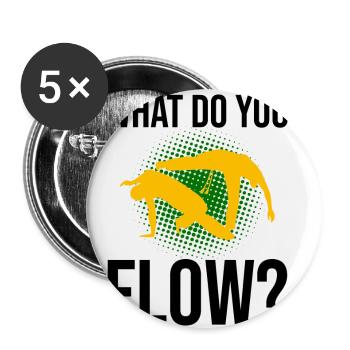 Capoeira Athletic pour la danse afro-brésilienne - Lot de 5 petits badges (25 mm) - blanc - Devant