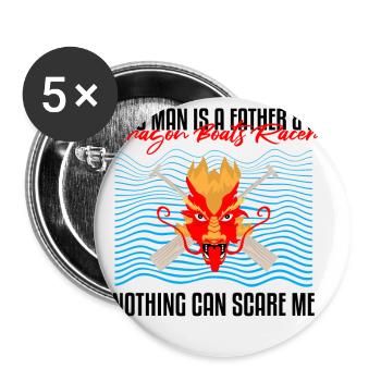 Drachenbootpaddeln für Drachenbootrennen Festival - Buttons klein 25 mm (5er Pack) - Weiß - Vorne
