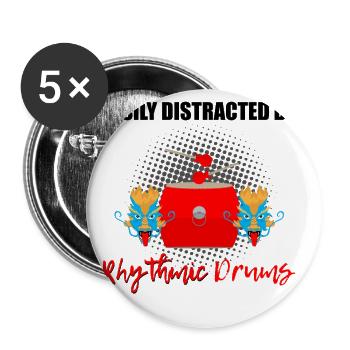 Drachenbootpaddeln für Drachenbootrennen Festival - Buttons klein 25 mm (5er Pack) - Weiß - Vorne