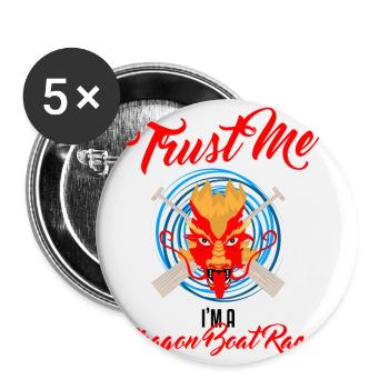 Drachenbootpaddeln für Drachenbootrennen Festival - Buttons klein 25 mm (5er Pack) - Weiß - Vorne
