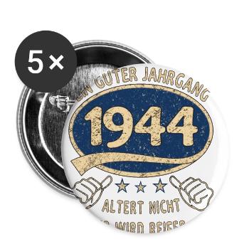 79. Geburtstag 1944 Guter Jahrgang - Buttons klein 25 mm (5er Pack) - Weiß - Vorne
