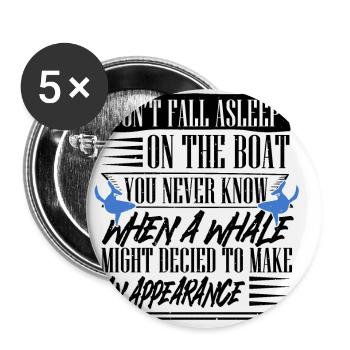 Ocean Sea Whale Quote for Whale Marine Mammals - Buttons small 1''/25 mm (5-pack) - white - Front