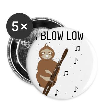 Fagottist Design für Holzbläser Orchestra - Buttons klein 25 mm (5er Pack) - Weiß - Vorne