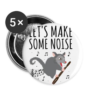 Conception d’instruments à vent bassoniste pour bassoniste - Lot de 5 petits badges (25 mm) - blanc - Devant