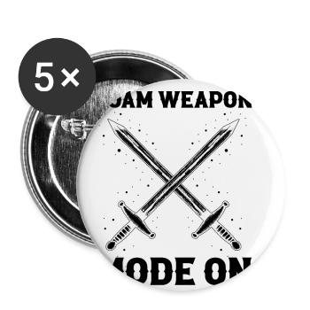 Citation Larping pour le jeu de rôle et Larper - Lot de 5 petits badges (25 mm) - blanc - Devant