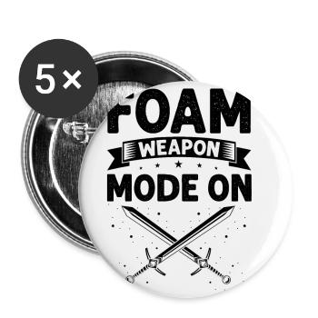 Citation de jeu de rôle pour Larper et Larp - Lot de 5 petits badges (25 mm) - blanc - Devant