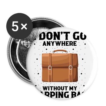 Citation Larping pour le jeu de rôle et Larper - Lot de 5 petits badges (25 mm) - blanc - Devant