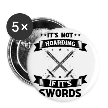 Citation Larping pour le jeu de rôle et Larper - Lot de 5 petits badges (25 mm) - blanc - Devant