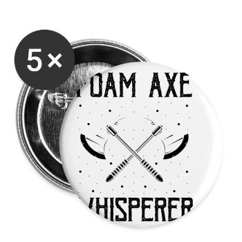 Citation Larper pour les jeux de rôle GN et fantastiques - Lot de 5 petits badges (25 mm) - blanc - Devant