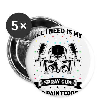 Kfz-Lackierer Angebot für Autolackierer - Buttons klein 25 mm (5er Pack) - Weiß - Vorne