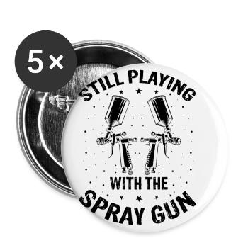 Car Painter Offer for Car Painters - Buttons small 1''/25 mm (5-pack) - white - Front