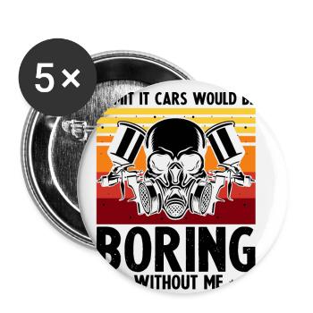 Kfz-Lackierer Angebot für Autolackierer - Buttons klein 25 mm (5er Pack) - Weiß - Vorne