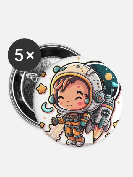 Sprengen Sie los! - Buttons klein 25 mm (5er Pack) - Weiß