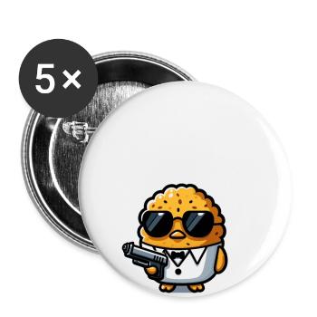 Chicken Nuggets Funny Chicken Nuggets Quote - Buttons small 1''/25 mm (5-pack) - white - Front