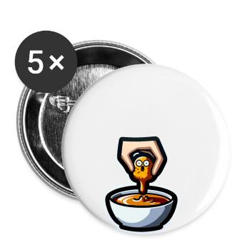Chicken Nuggets Funny Chicken Nuggets Saying - Buttons small 1''/25 mm (5-pack) - white - Front