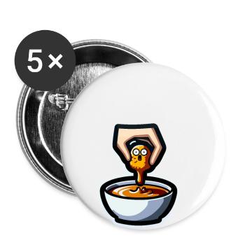 Chicken Nuggets Lustiges Chicken Nugget Meme Nugget - Buttons klein 25 mm (5er Pack) - Weiß - Vorne