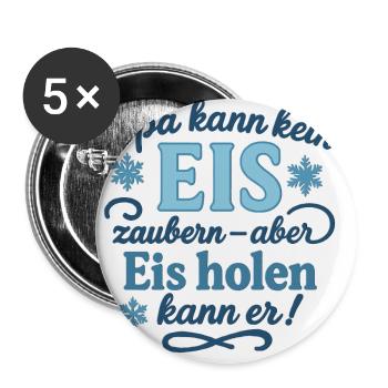 Grandpa can't conjure up cream - but he can get it! - Buttons small 1''/25 mm (5-pack) - white - Front