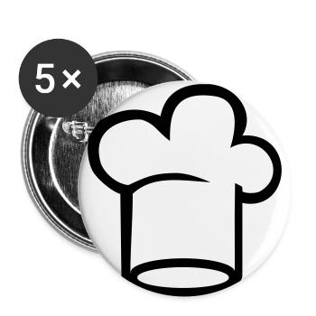 Chef - Buttons small 1''/25 mm (5-pack) - white - Front